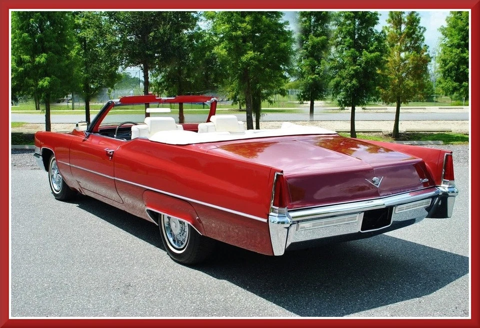 1969 Cadillac DeVille convertible Red, Toolbox / Refrigerator Magnet, 42 MIL - Image 1 of 1