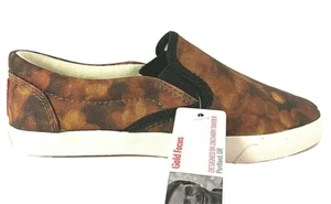 BUCKETFEET GOLD FOCUS LOW TOP CANVAS FLAT SNEAKER SZ 5, RETAIL $85 - Picture 1 of 7