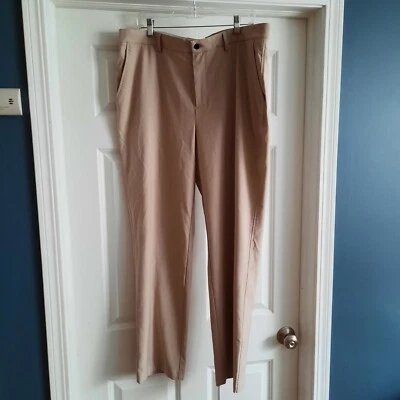 Dunning Everbest Golf Pants Mens 38x32 Khaki Tan Performance Chino Trousers - Imagem 1 de 4