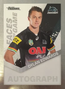 2018 NRL Traders Faces of the Game Dylan Edwards Card FG41/64 Penrith Panthers - Picture 1 of 2