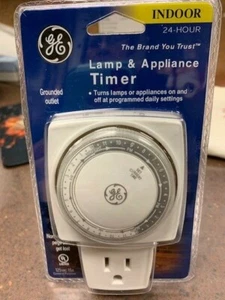 GE 24-Hour Programmable Lamp & Appliance Indoor Timer Grounded outlet - Picture 1 of 1