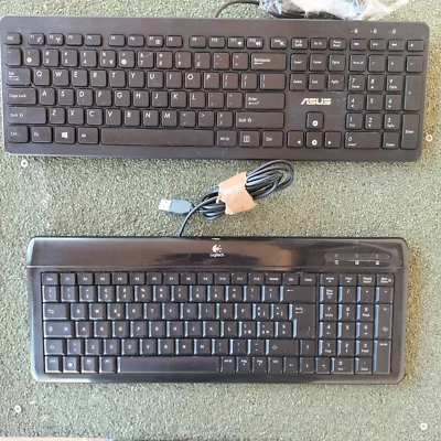 Tastiera USB Asus e Logitech per Riparazione di  alcuni tasti Parti di Ricambio - Immagine 1 di 4