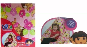 Bolsa de frijoles de diseñador Dora la Exploradora con licencia nueva con etiquetas flores rosadas e estampado de Dora - Imagen 1 de 1