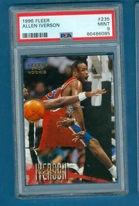 1996 Fleer Basketball Allen Iverson Rookie #235 76ers PSA 9 Mint - Bild 1 von 2