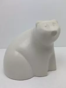 GSD Keramik weiß Eisbär sitzende Statue Figur MCM glatte Oberfläche - Bild 1 von 9