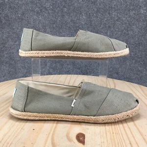 Toms Shoes Womens 10 Alpargata Sneakers Gray Slip On Casual Low Top 10019811 - Picture 1 of 18