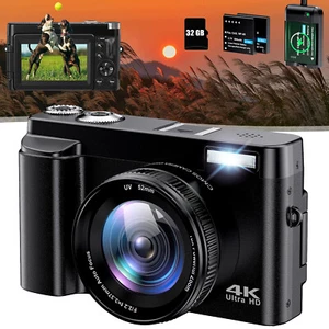 4K Digitalkamera Fotokamera 48 MP Autofokus Vlogging Fotokamera Kompaktkamera - Bild 1 von 12