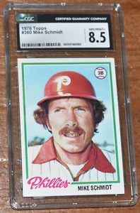 1978 Topps #360 Mike Schmidt - Phillies HOF - Centered - CGC 8.5 NM/Mint+ - Picture 1 of 2