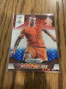 2014 Prizm World Cup Wesley Sneijder Red White Blue Plaid RWB Prizms Netherlands