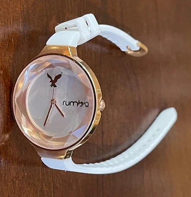 American Eagle Outfitters RUMBA Rose Gold-Color Watch, White Band for Repair - Image 1 of 3