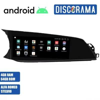 AUTORADIO ANDROID 4/64GB ALFA ROMEO STELVIO 2019-2024 STEREO AUTO TOUCH 10.25" - Immagine 1 di 4