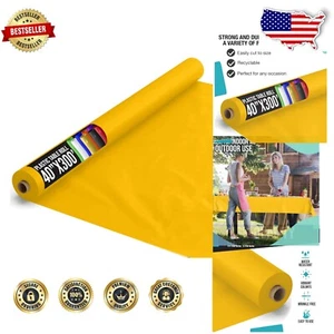 Disposable 40" x 300' Yellow Rectangle Table Cover Roll for Quick Cleanups - Picture 1 of 10