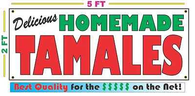 SUPERSIGNS HOMEMADE TAMALES BANNER Sign NEW Larger Size Best Quality for the $$$