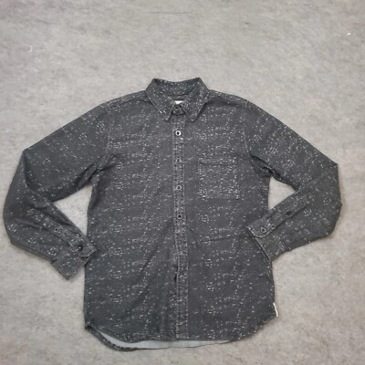 Ezekiel Shirt Men S Small GRAY Button Up Long Sleeve Casual Dress Collared Adult - Image 1 of 4