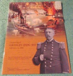 RARE Ship Launch Brochure Booklet BIW Bath Iron Works 2006 USS Gridley DDG 101 - Imagen 1 de 4