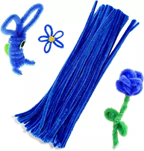 100 Pieces Pipe Cleaners Chenille Stem, Solid Color Pipe Cleaners Set for Pipe C - Picture 1 of 7