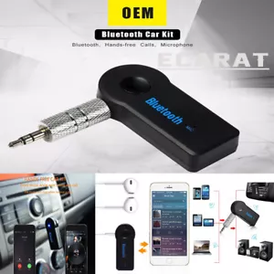 Wireless Bluetooth 3.5mm AUX Audio Stereo Music Car Receiver Adapter New Kit - Picture 1 of 7