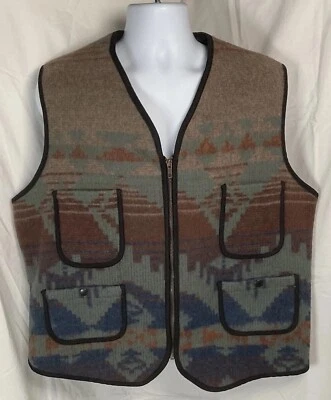 Vintage Woolrich Men’s Aztec Vest Large USA Made Southwestern - Image 1 of 4
