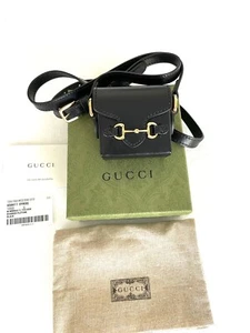 Gucci Black Micro Mini 1955 Horsebit Pouch New w/ Box & Tags - Picture 1 of 18