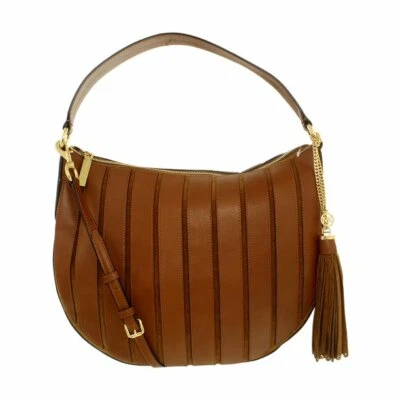 Bolso Bandolera Michael Kors Brooklyn Apliques Caramelo Oscuro Med Convertible Hobo Foto 1 de 4