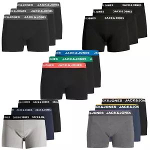 Mens Jack & Jones Trunks Boxer Shorts/Boxers 3 Pairs Underwear Size S-XXL - Picture 1 of 6