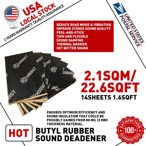 22 sqft Car Sound Deadener Mat Proofing Butyl Insulation Material Kill