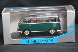 1:43 Minichamps 430 052301 VW T1 Samba Bus Light green/green, OVP - Bild 1 von 2