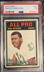 1974 Topps #121 Harold Carmichael RC Rookie PSA 7 NM Philadelphia Football Card