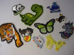 10 x Iron On Sew On Patches Motifs Badges Mixed Sizes Animal Theme A5 - Picture 1 of 2