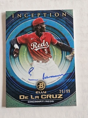 2022 Bowman Inception Elly De La Cruz Auto RC /99 Reds - Image 1 of 2