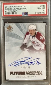 GABRIEL LANDESKOG 2011 SP Authentic Future Watch Auto #247 Rookie Card PSA 10 - Picture 1 of 2