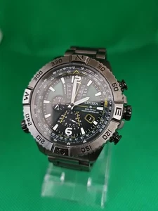 Citizen Promaster Navihawk Radio Controlled Eco Drive A.T 48mm Mens Watch - Picture 1 of 15