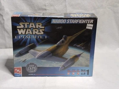 AMT Ertl Star Wars Episode 1 Naboo Starfighter Diecast 1:48 Model Kit NEW SEALED - Image 1 of 2