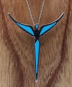 Lavaggi Sterling Silver Angel of Reconciliation Cross Pendant/Pin Only - Picture 1 of 11