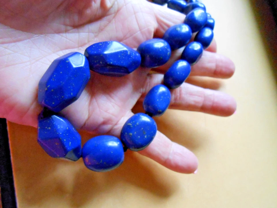 Collar de piedras preciosas de lapislázuli azul Coldwater Creek Foto 1 de 3