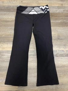 Lululemon Damenhose 8 schwarz Groove Flare Yoga Activewear Muster Bund - Bild 1 von 12