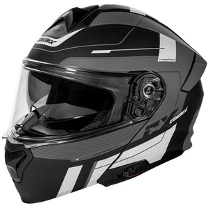 Casco de motocicleta modular Castle CX935 Raid mate carbón/plateado - Imagen 1 de 4