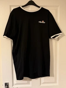 Schwarz-weißes Ellesse T-Shirt Herren Gr. XL 100% Baumwolle - Bild 1 von 3