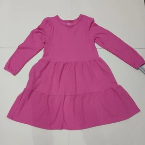 Cat & Jack Girls Dress Pink Long Sleeve Size XL (14) With Side Pockets - Picture 1 of 4