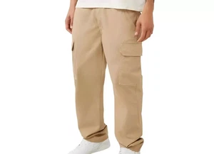 True Religion Men's Cargo Pants Travertine Khaki Relaxed Fit 108335 - 36x30 NWT - Picture 1 of 22