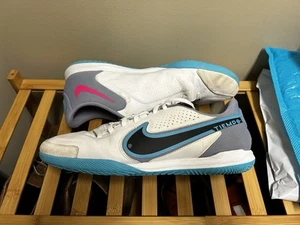 Nike Tiempo Legend 9 Academy IC White Mens Sz 10.5 Indoor Soccer Shoe DA1190-146 - Picture 1 of 9