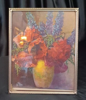 Vintage Ornate Gold Metal Picture Photo Frame 8X10 Easel Hanging  - Image 1 of 4