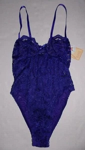 Body para mujer SEXY talla pequeña púrpura encaje imperio íntimo con aros NUEVO - Imagen 1 de 9