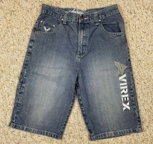 Avirex Boys Denim Flat Front Embroidered Logo Jean Shorts sz 16 (Waist 29") - Picture 1 of 19