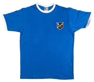 T-shirt calcio retrò Everton 1886 stemma ricamato S-2XL - Foto 1 di 3