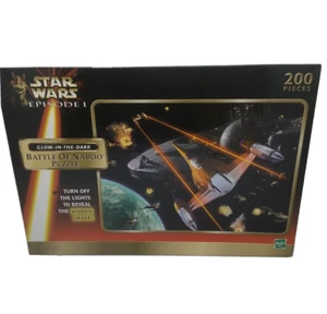 Rompecabezas Star Wars Episodio 1 Batalla de Naboo 200 piezas Brilla en la oscuridad 1999 - Imagen 1 de 9