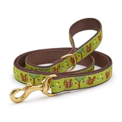 Up Country Dog Leash with D-ring, Nuts & Squirrel, Made In USA, 5 Foot Lead - Image 1 of 2