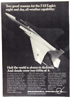 Vintage 1974 McDonnell Douglas F-15 Eagle Aircraft Print Ad