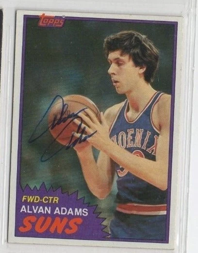 Alvan Adams 1981 Topps autographed auto signed card Phoenix Suns - Image 1 of 1