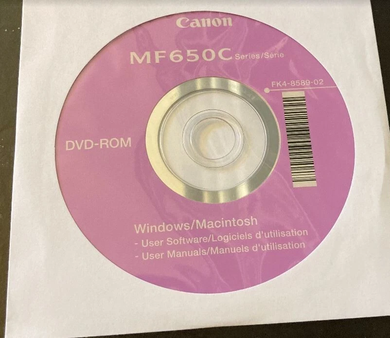 Genuine Canon MF650c Setup Installation CD ROM Software Driver Disk FK4-8589-02 - Image 1 of 1